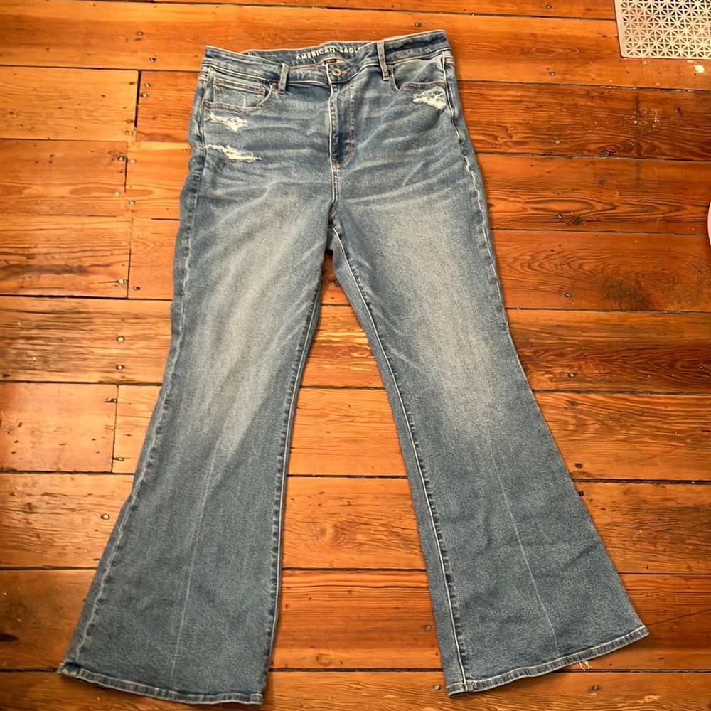 American Eagle Outfitters size 16 “Super High Rise Flare” Jeans